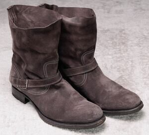 N.D.C. Brown Suede Slouchy Handmade Boots Womens Size EU 39.5 US 8.5